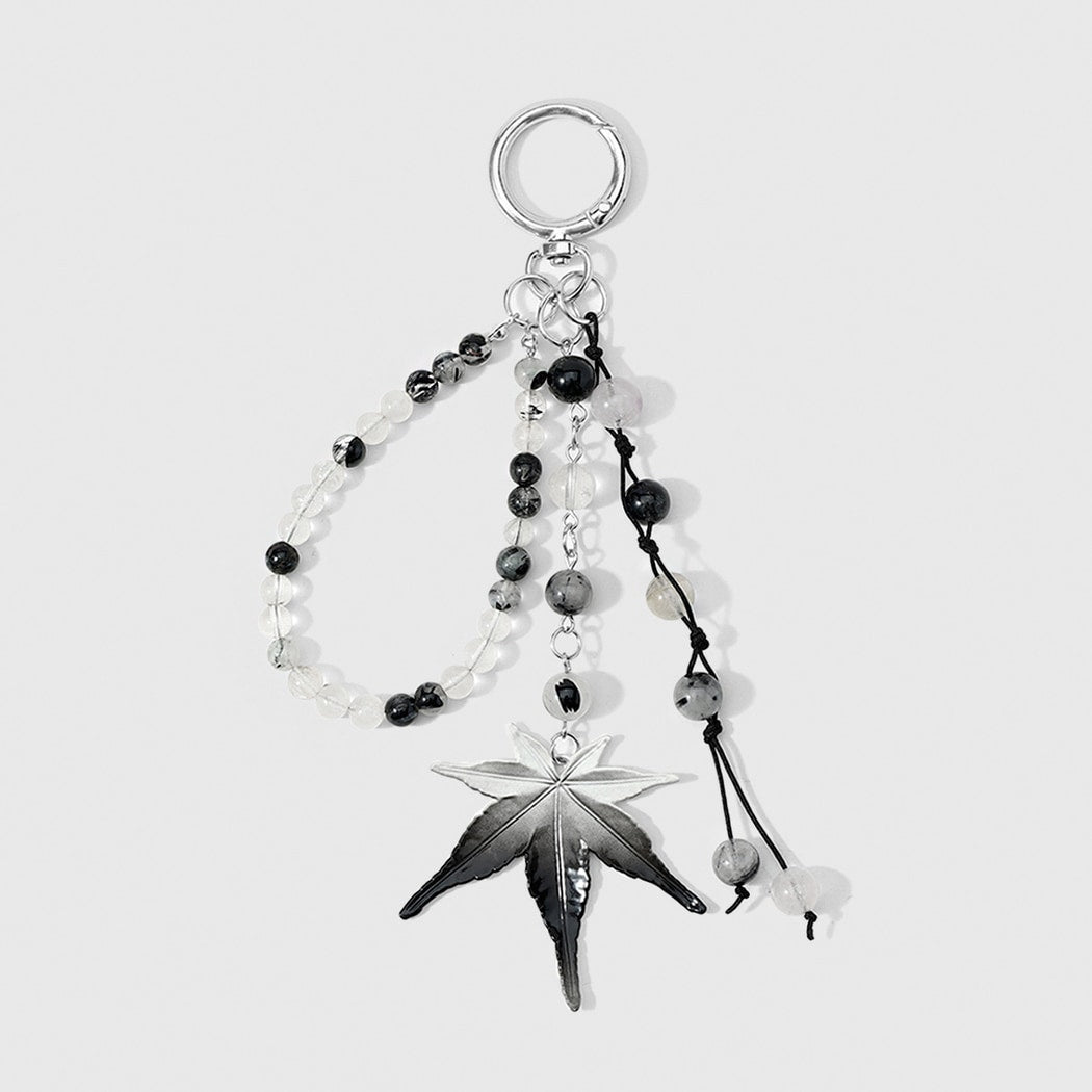 Keypus - Vintage Style Leaf and Beaded Keychain