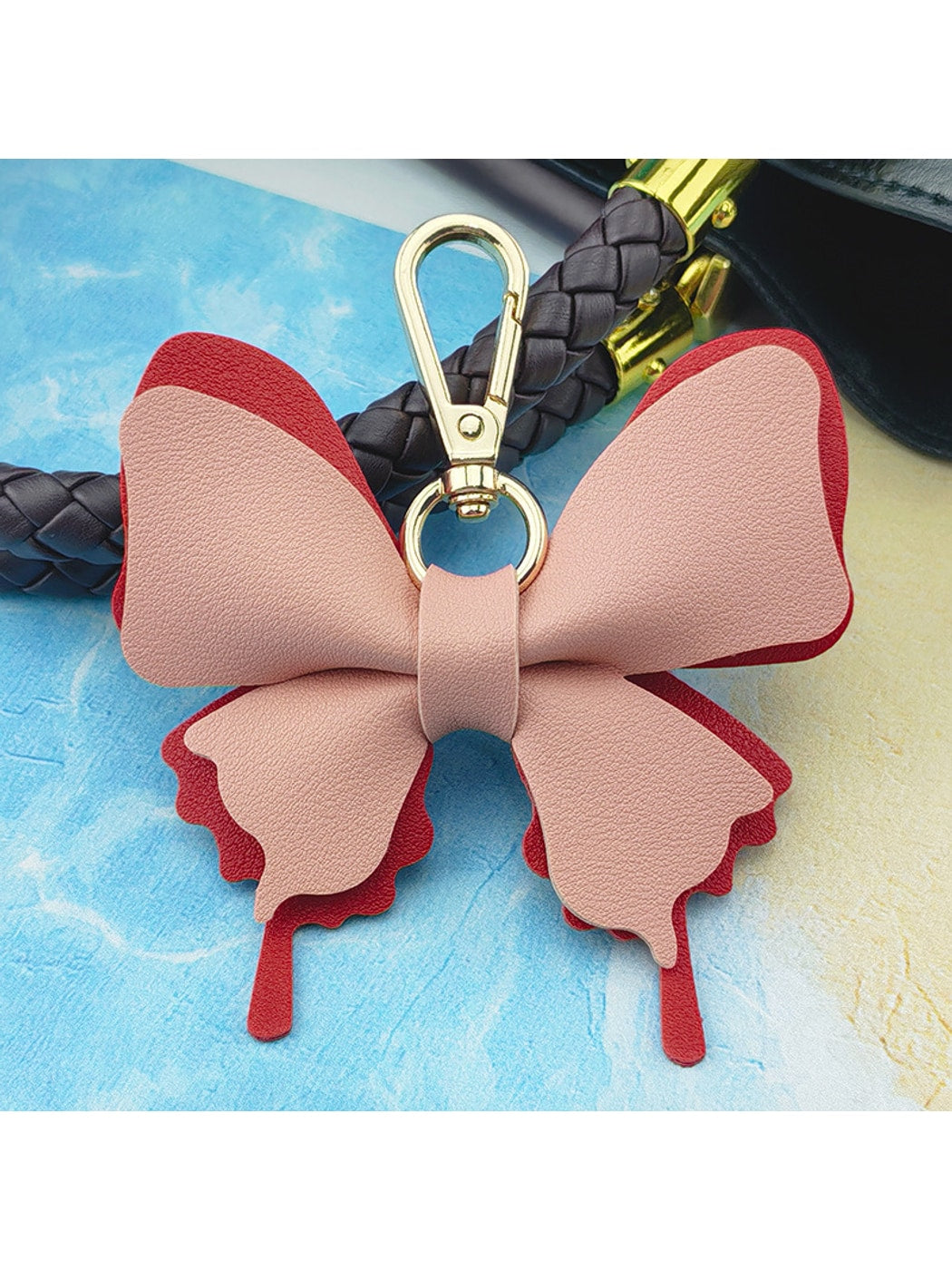 Keypus - Cartoon Butterfly Bag Charm Alloy Keychain