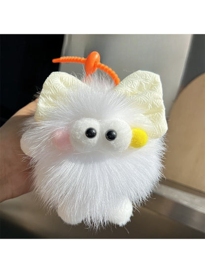 Keypus - Cute Bow Coal Ball Keychain