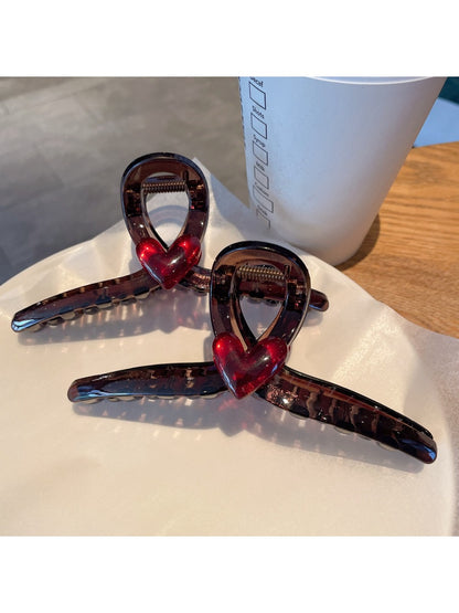 Beau - Vintage Crisscross Heart Hair Claw