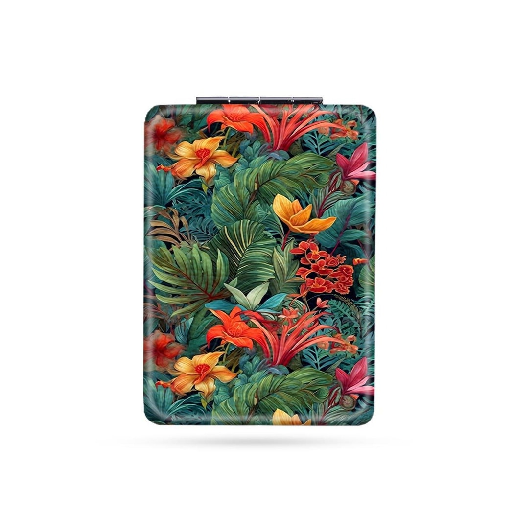 Mirroray - Tropical Print Folding Handheld Makeup Mirror