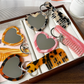 Keypus - Heart Mirror Comb Keychain