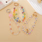 Keypus - Double Chain Beaded Cherry Pendant Keychain