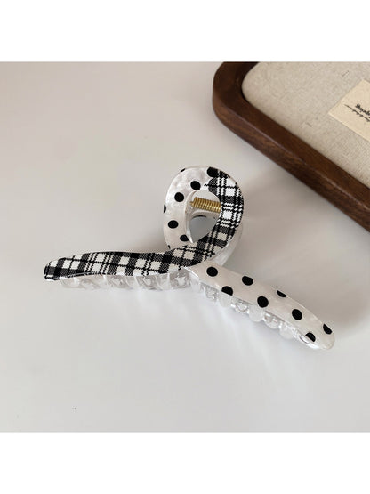 Beau - Plaid Leopard Polka Dot Hair Claw Clip