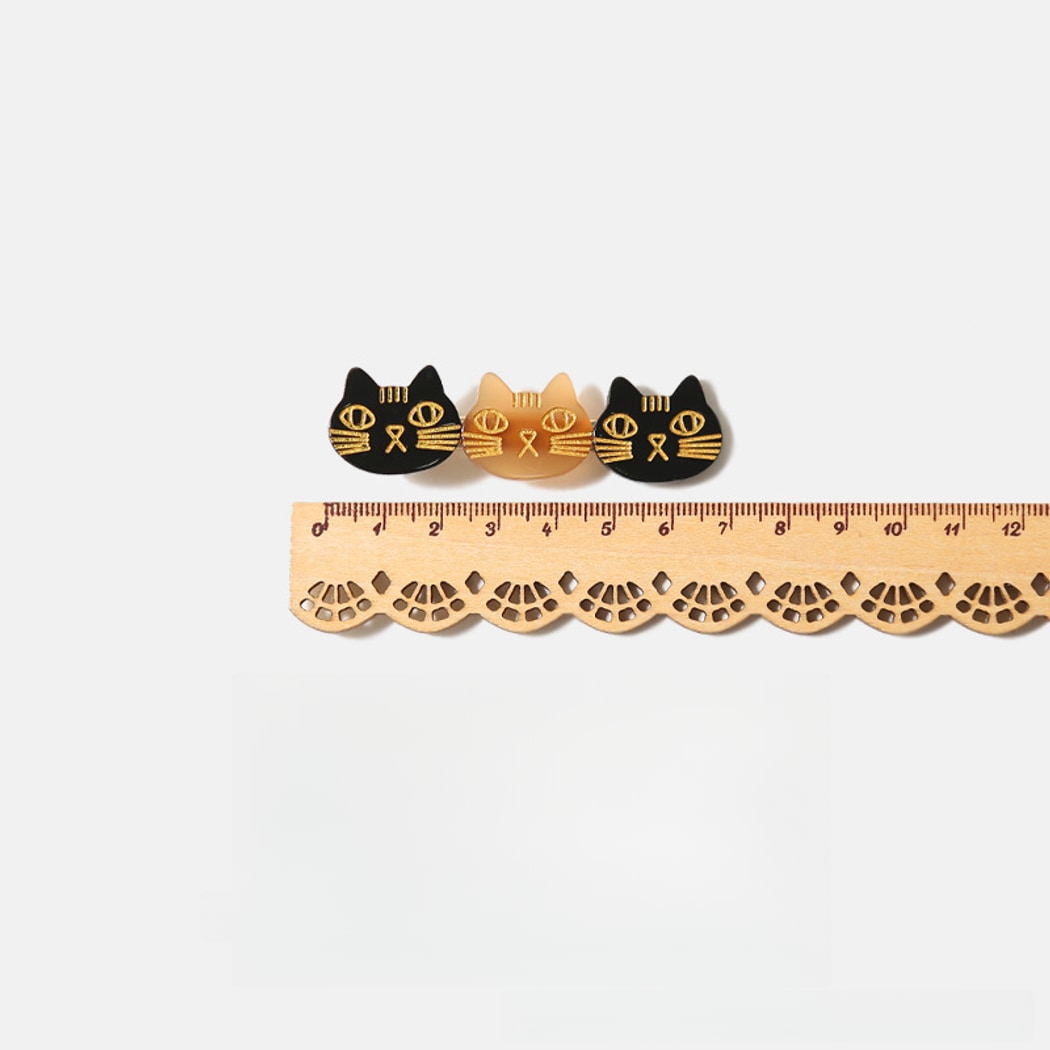 Beau - Cute Acetate Cat Face Side Barrette
