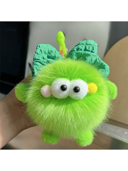 Keypus - Cute Bow Coal Ball Keychain