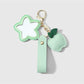 Keypus - Faux Leather Flower Mirror Keychain