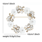 Brovia - Floral Wreath Rhinestone Alloy Brooch Pin