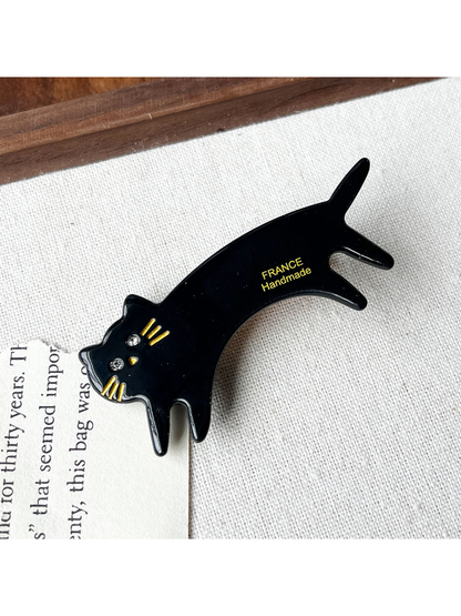 Beau - Modern Minimal Cat Acetate Duckbill Hair Clip