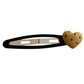 Beau - Plaid Fabric Heart Side Hair Clip