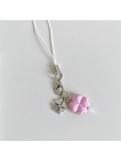 Keypus - Beaded Four Leaf Clover Alloy Keychain