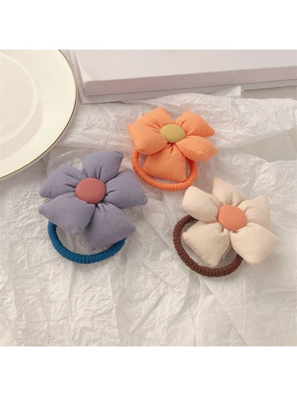 Gifty - Charming Solid Color Floral Hair Tie