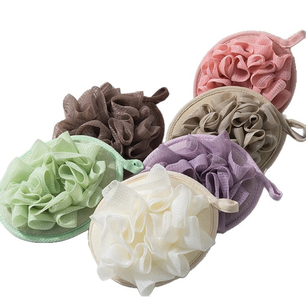 Papo - Ruffled Oval Hanging Polyester Shower Bath Pouf