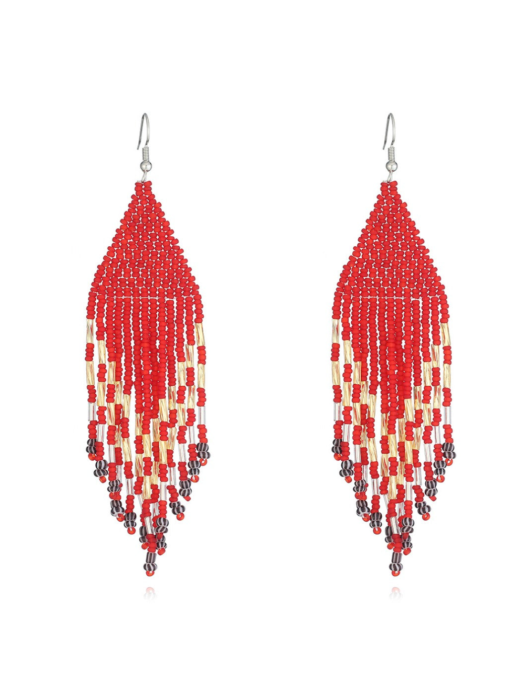 Earedge - Seed Bead Fringe Earrings