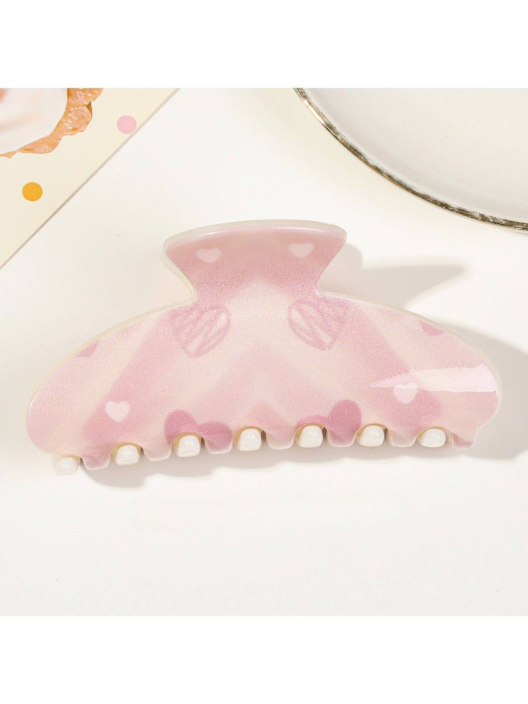 Beau - Rainbow Square Toothed Claw Clip