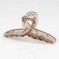 Beau - Clear Solid Color Crisscross Claw Clip
