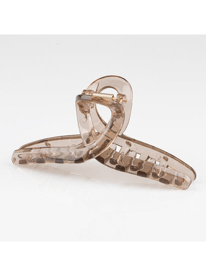Beau - Clear Solid Color Crisscross Claw Clip