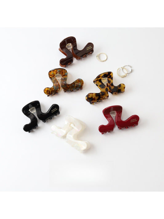 Beau - Geometric Acetate Fiber Alloy Claw Clip