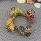 Beau - Floral Leaf Accent Alloy Claw Hair Clip