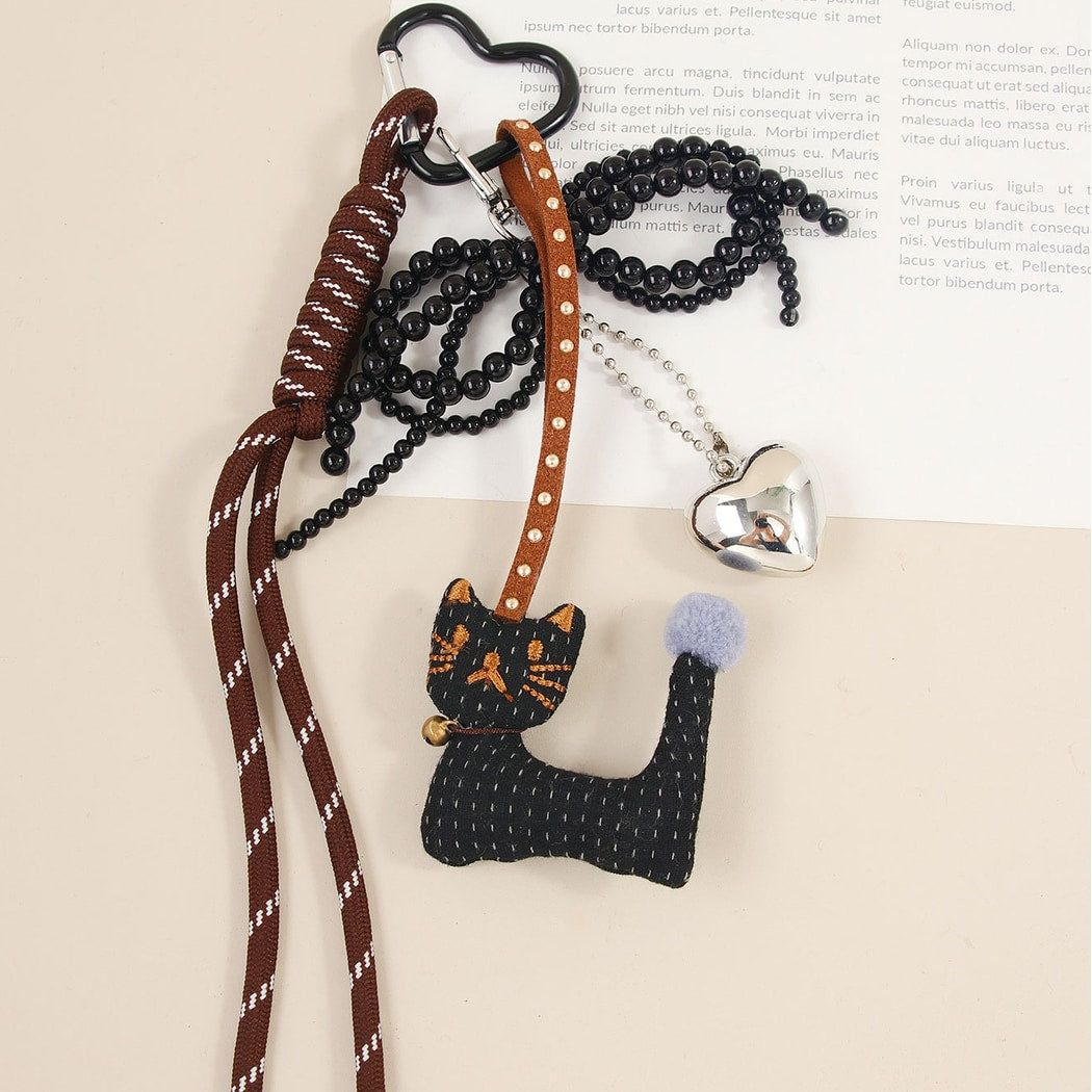 Keypus - Cartoon Rabbit Heart Pendant Bag Charm Keychain
