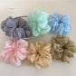 Gifty - Fluffy Polyester Mesh Polka Dot Scrunchie