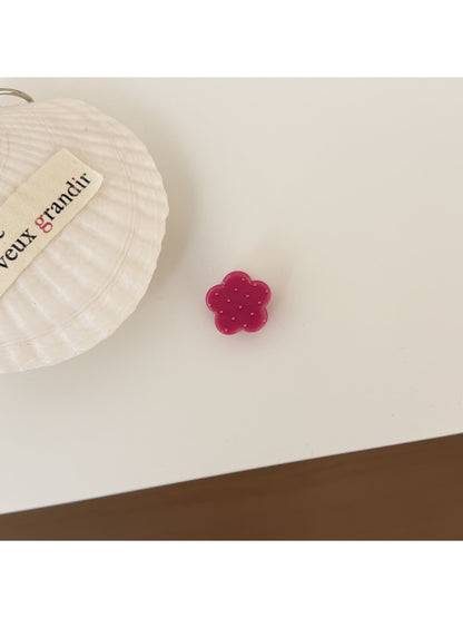 Beau - Polka Dot Flower Shape Claw Clip
