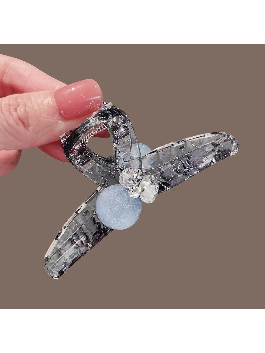 Beau - Geometric Cross PVC Alloy Claw Hair Clip