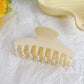 Beau - Geometric Plastic Line Detail Claw Hair Clip