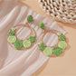 Earedge - Sweet Raffia Circle Stud Earrings
