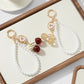 Keypus - Sparkly Cherry and Beaded Loop Keychain