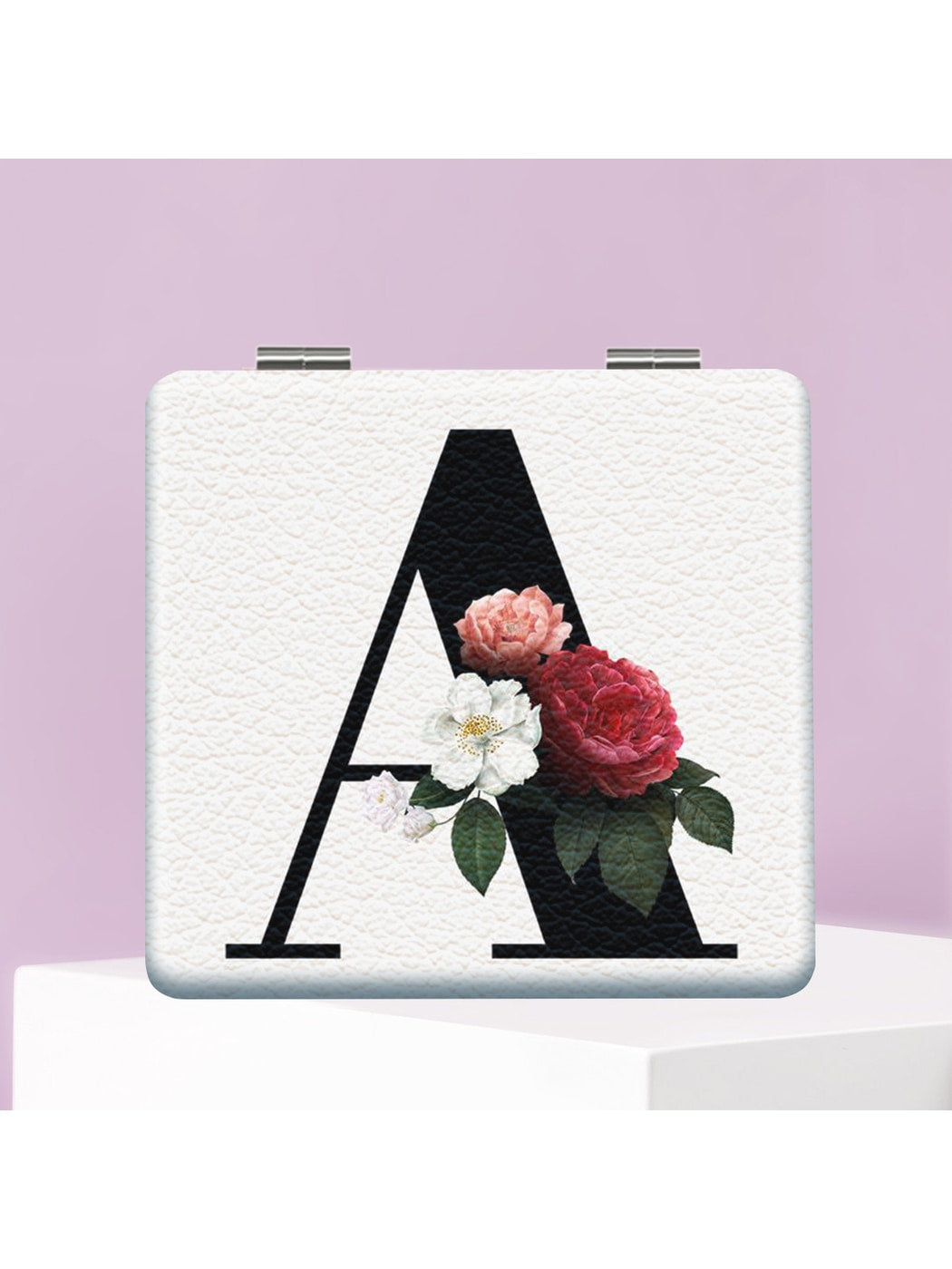 Mirroray - English Letter Floral Folding Makeup Mirror