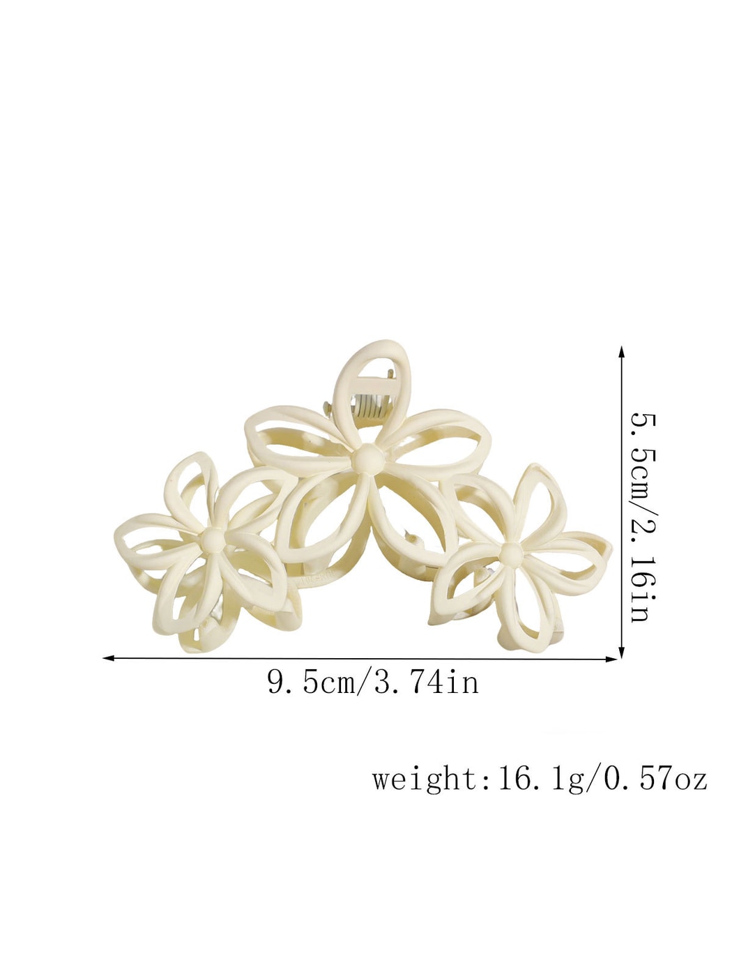 Beau - Plastic Hollow Flower Floral Hair Claw Clip