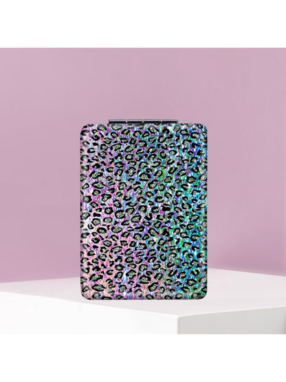 Mirroray - Leopard Pattern Rectangular Folding Makeup Mirror