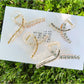 Beau elegant floral cross hair claw clip in soft pastel colors on white background