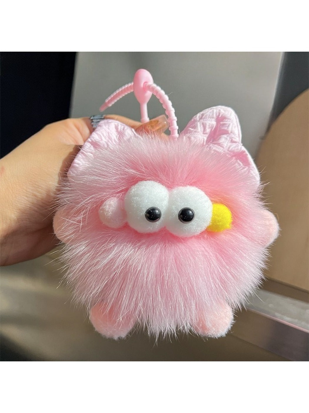 Keypus - Cute Bow Coal Ball Keychain