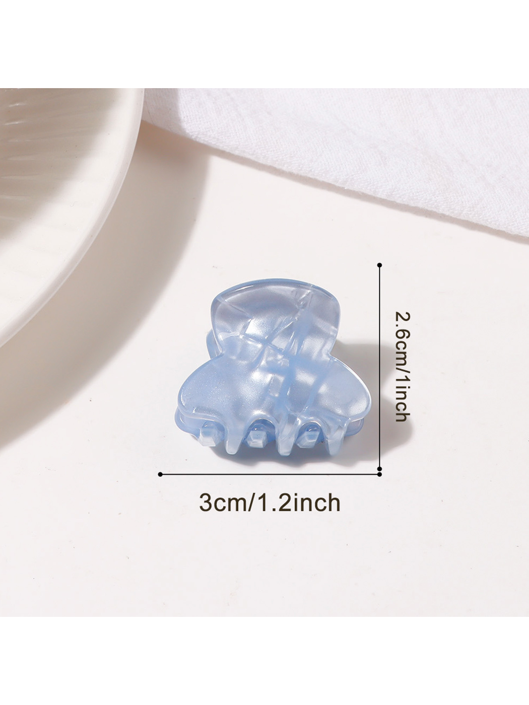 Beau - Glossy Mini Textured Hair Styling Claw Clip