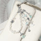 Keypus - Muted Ocean Motif Beaded Keychain