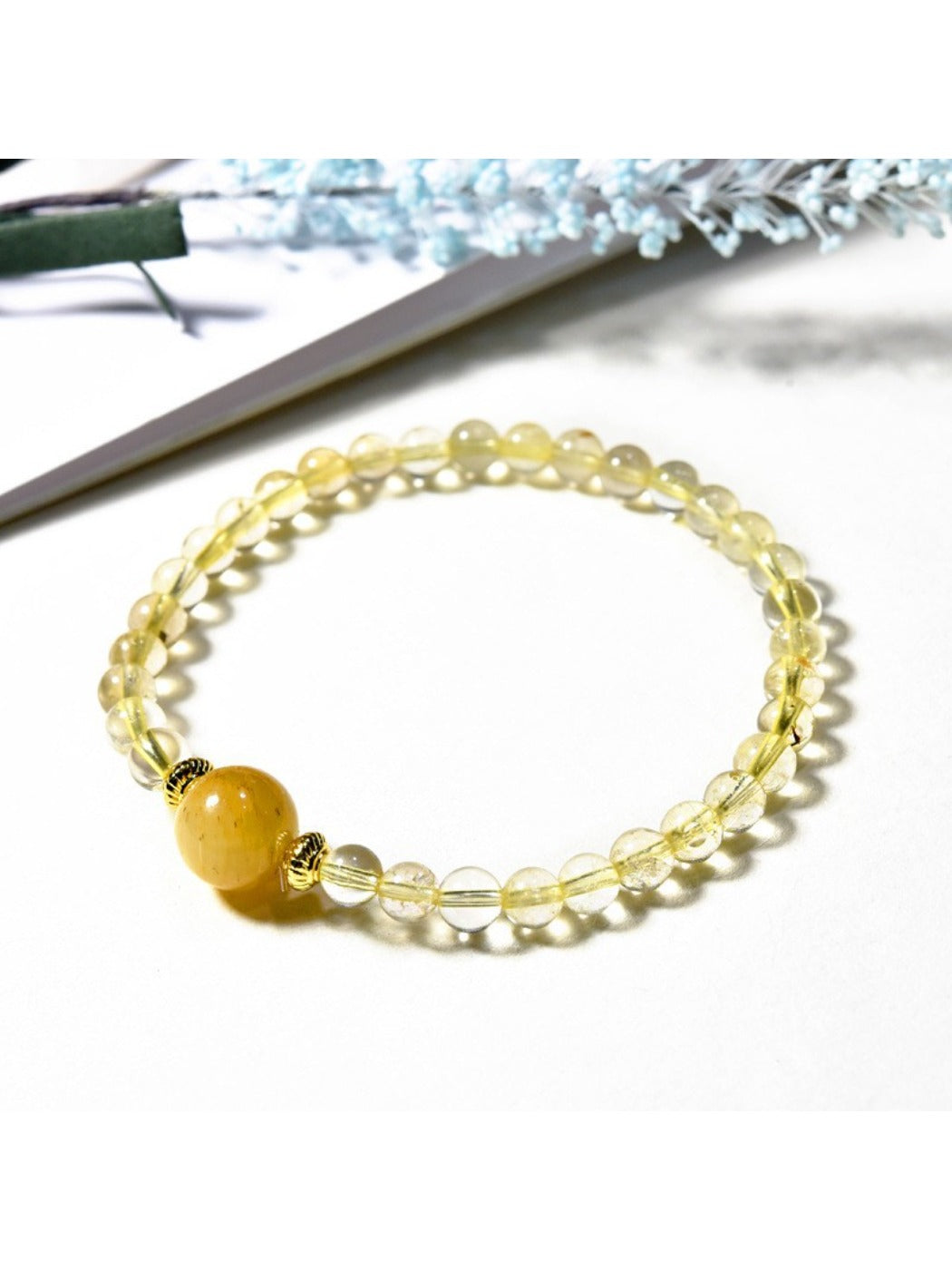 Lovra - Minimalist Color Blocked Crystal Beaded Bracelet