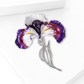 Brovia - Enamel Floral Butterfly Alloy Brooch