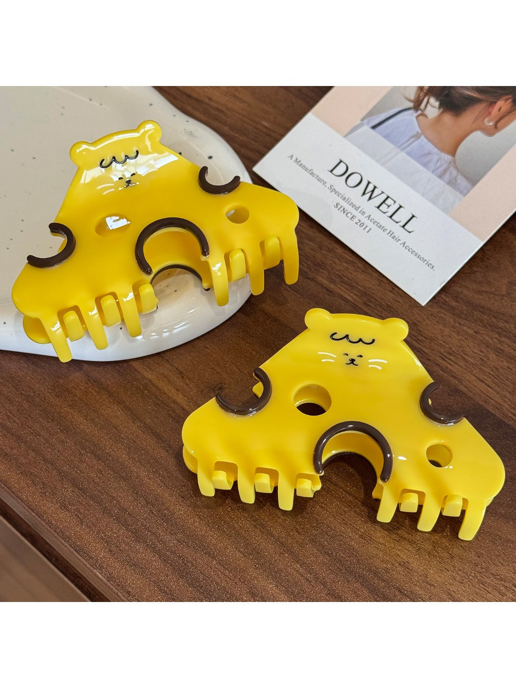 Beau - Cute Cheese Shaped Hair Claw Clip