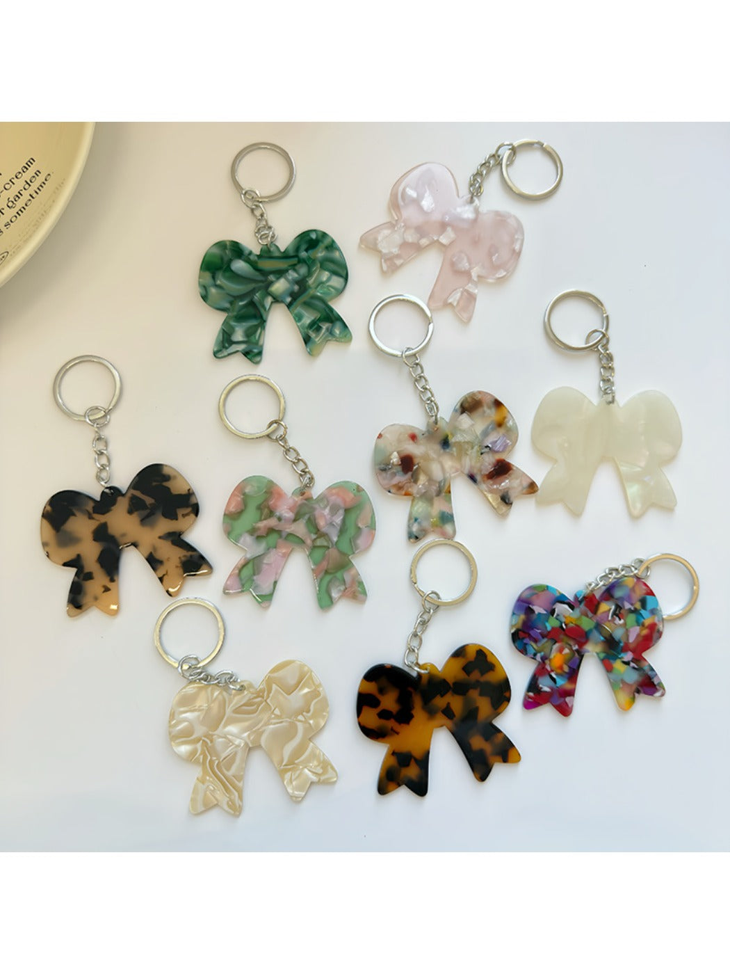 Keypus - Acetate Bow Shaped Keychain Charm