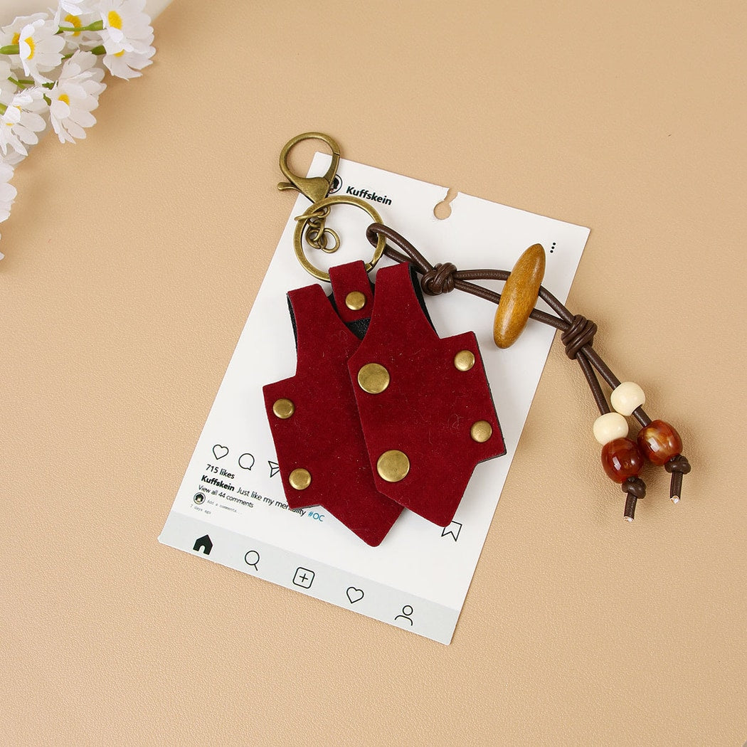 Keypus - Vintage Vest Beaded Bag Charm Keychain