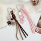 Keypus - Simple Style Heart Pendant Woven Keychain