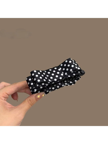 Beau - Bow Detail Polka Dot Banana Clip