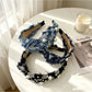 Gifty - Denim Look Knotted Bow Detail Headband