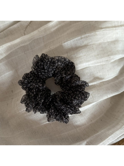 Gifty - Leopard Print Polyester Ponytail Scrunchie