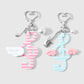 Keypus - Striped Music Note Charm Keychain