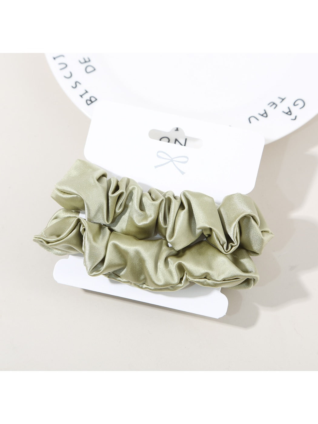 Gifty - Solid Color Ruffled Hair Ties Set