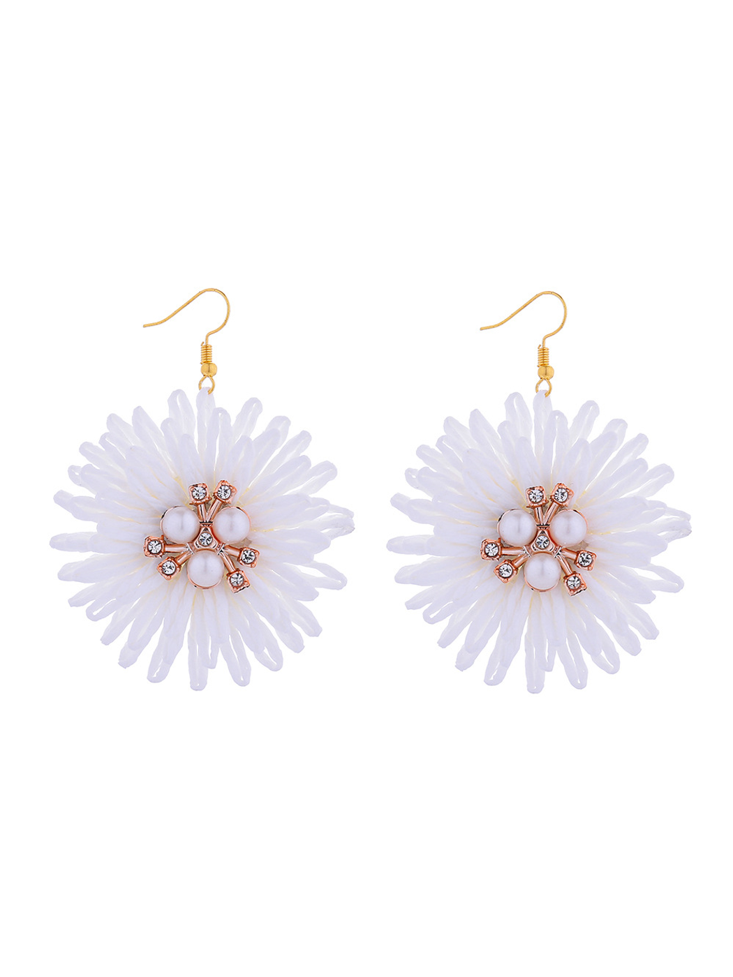 Earedge - Bohemian Round Sunflower Accent Earrings