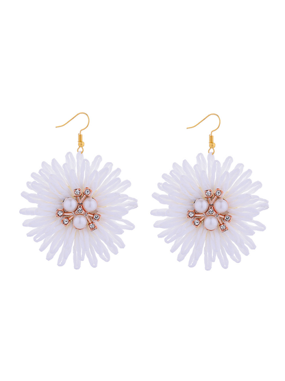 Earedge - Bohemian Round Sunflower Accent Earrings